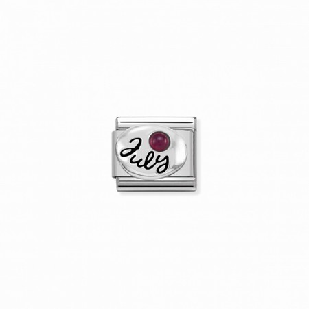 Nomination Birthstone Silver July Ruby Composable Charm